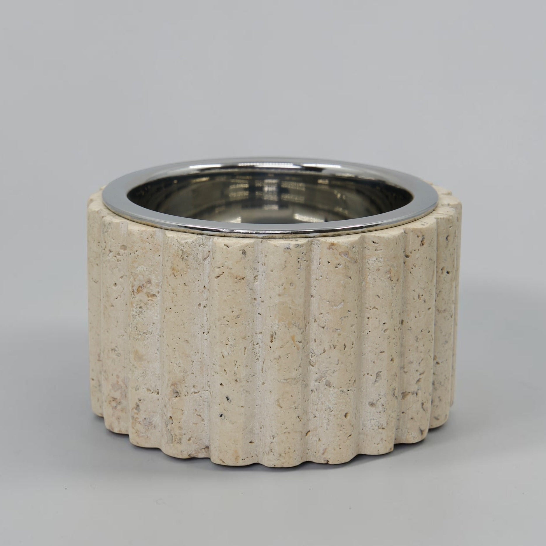 Travertine Pet Bowl
