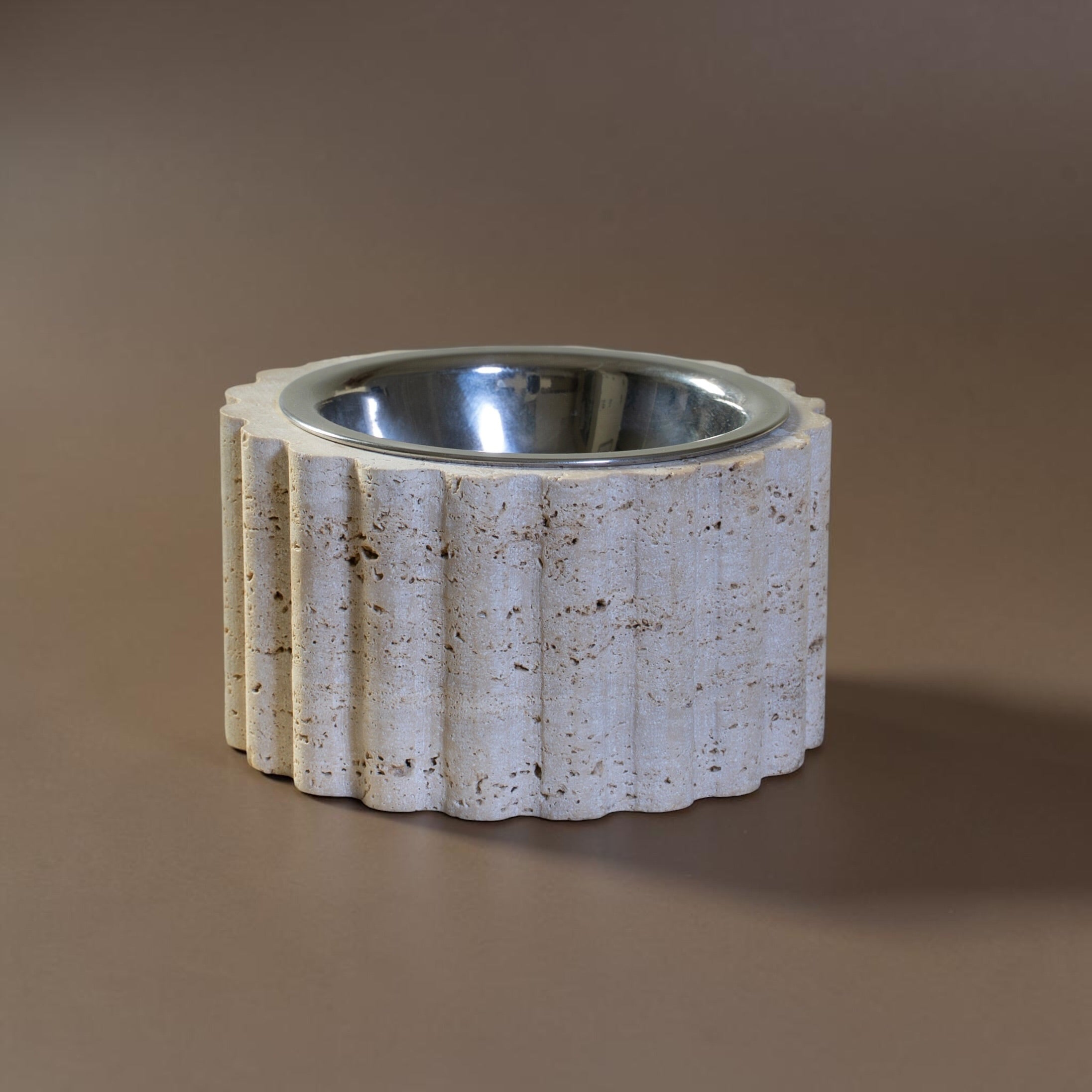 Travertine Pet Bowl
