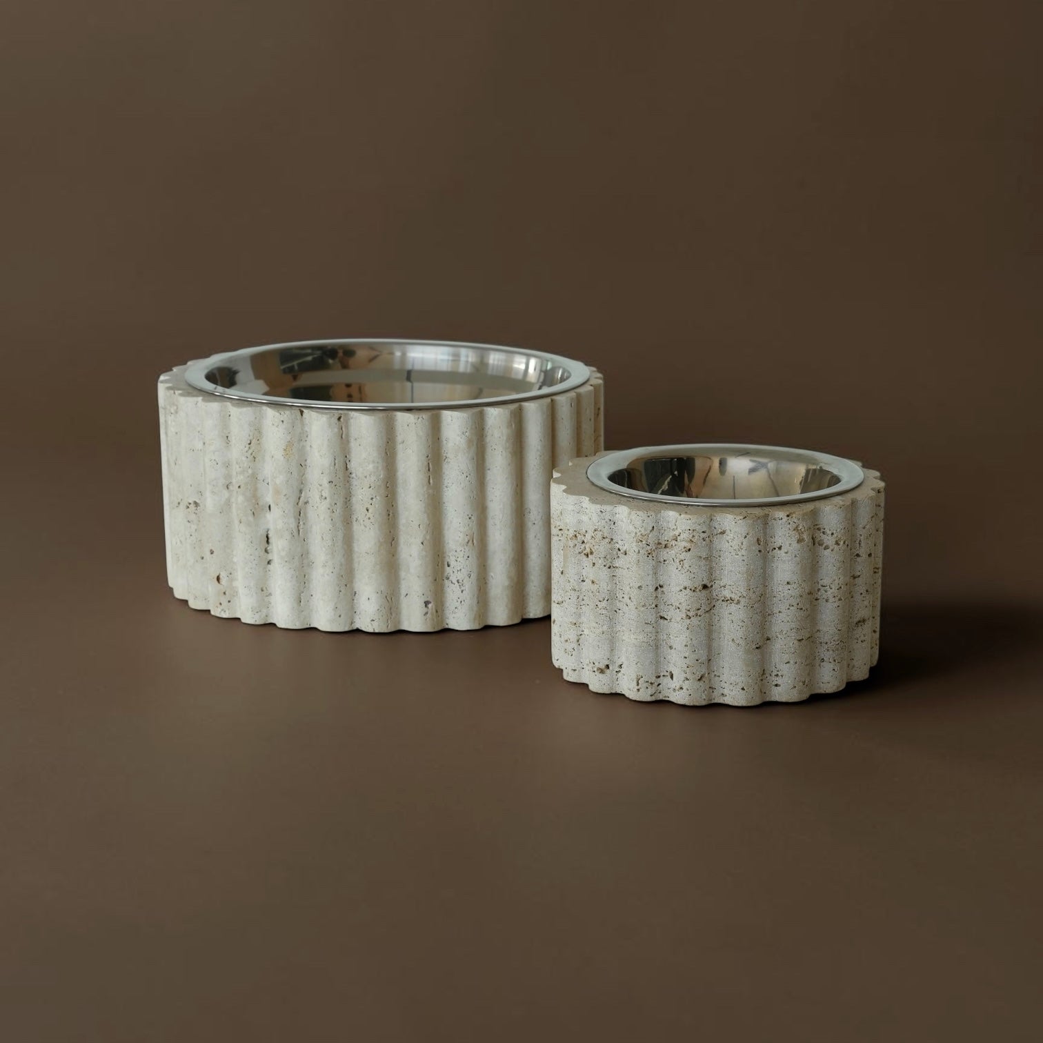 Travertine Pet Bowl