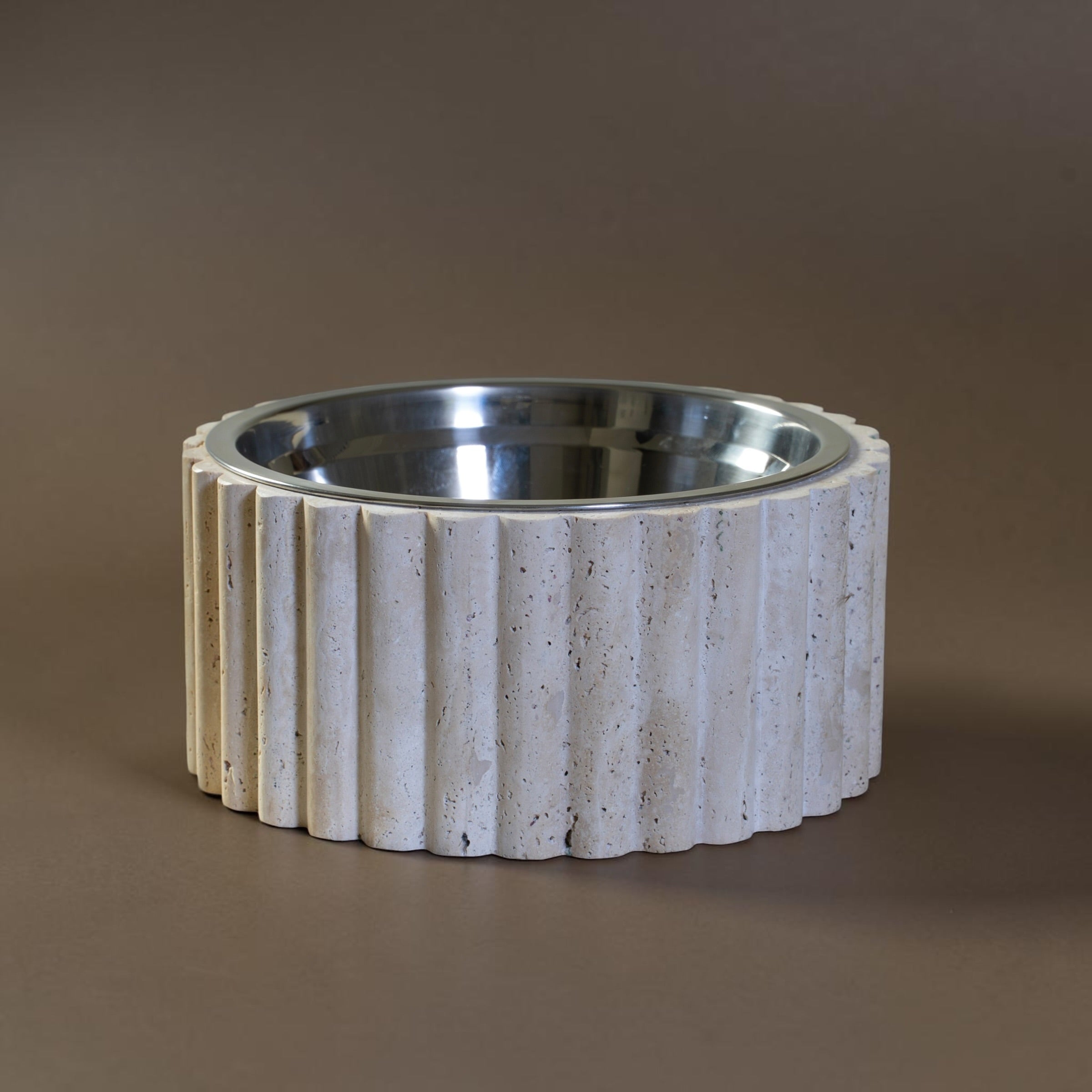 Travertine Pet Bowl