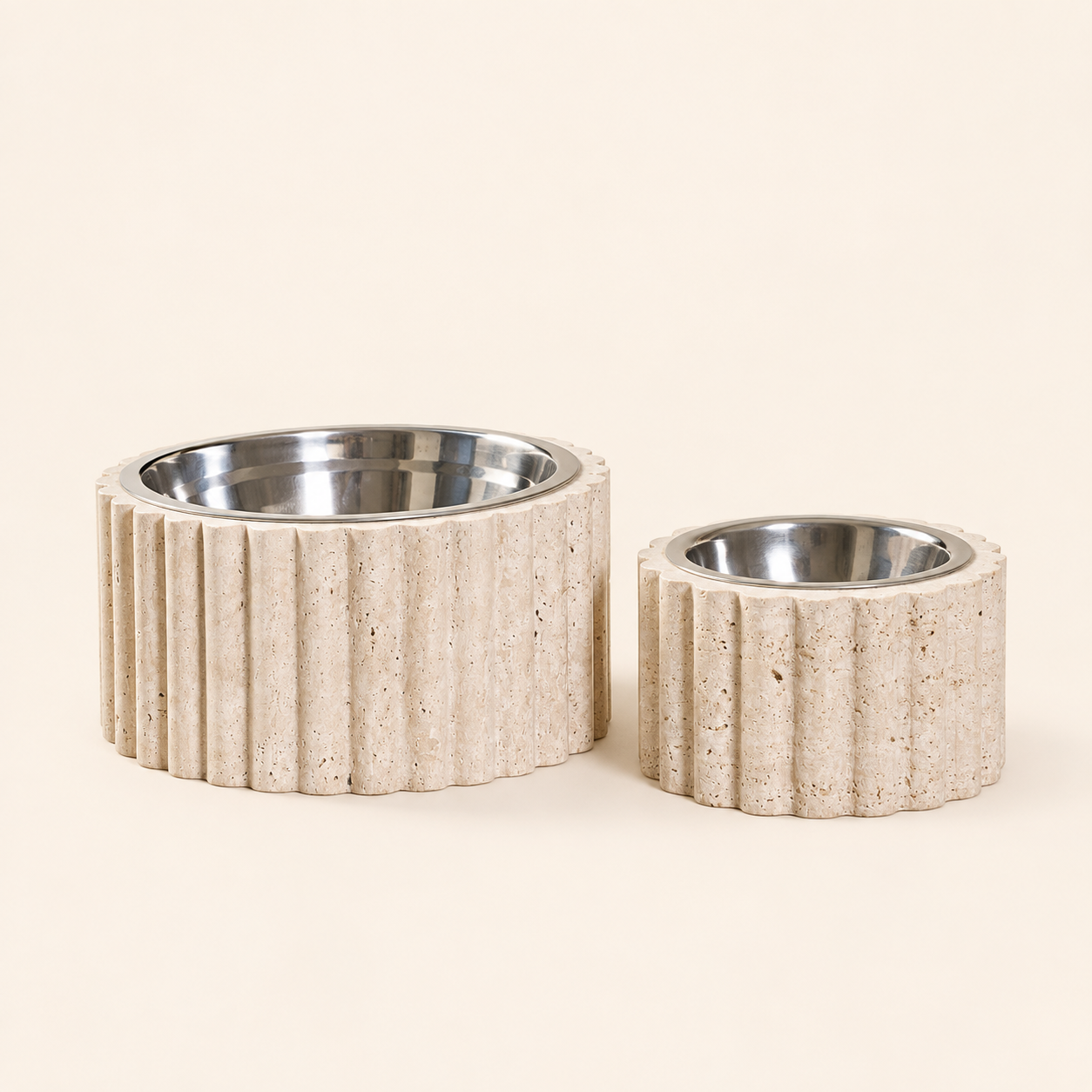 Travertine Pet Bowl