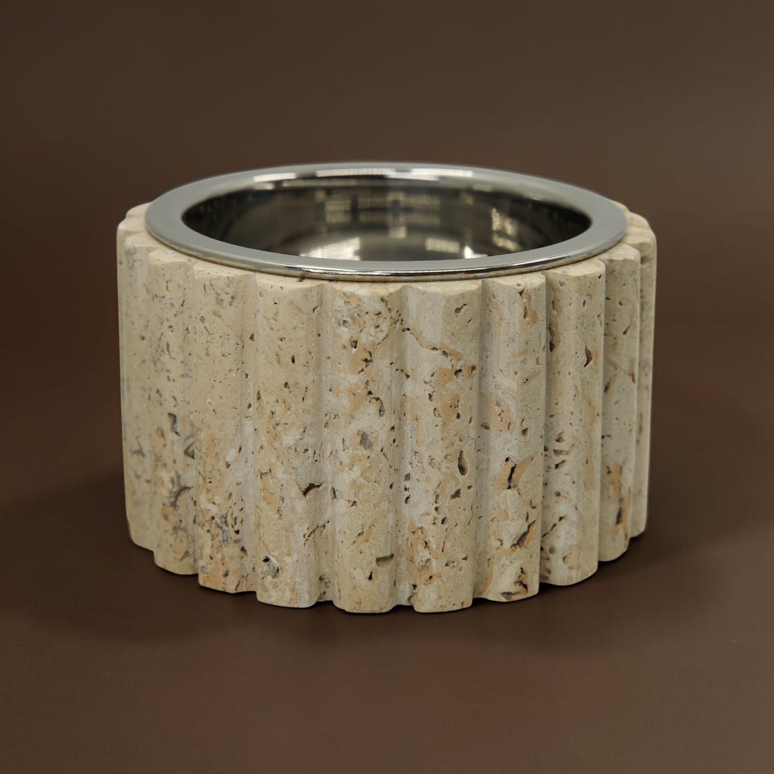 Travertine Pet Bowl