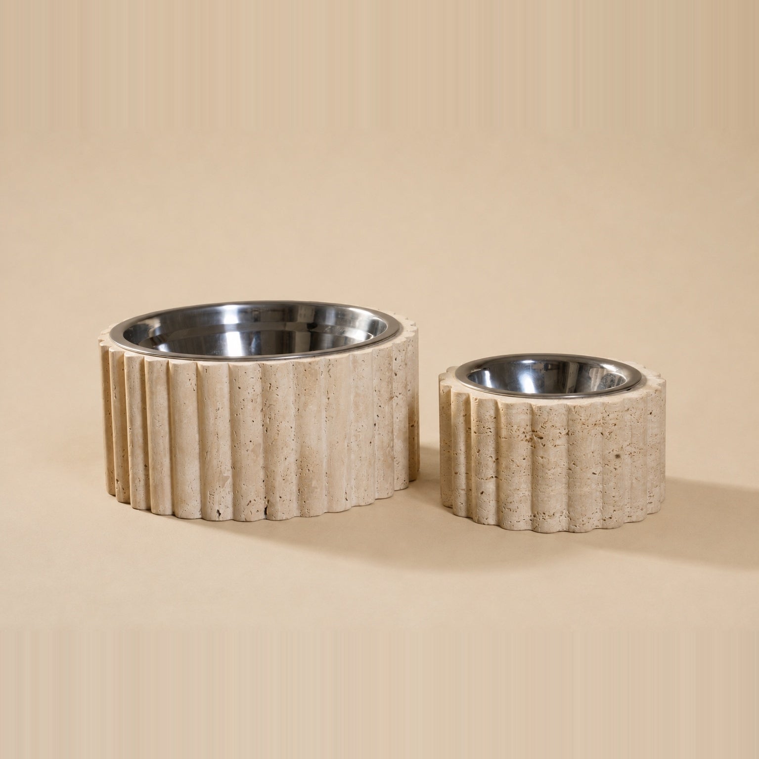 Travertine Pet Bowl