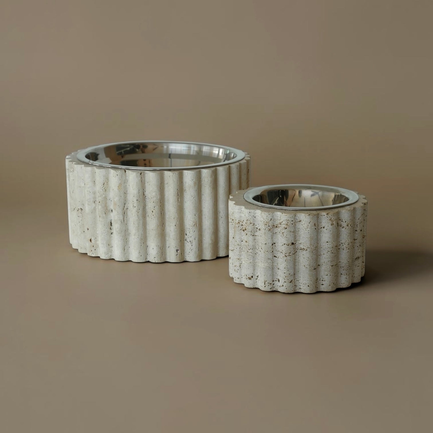 Travertine Pet Bowl
